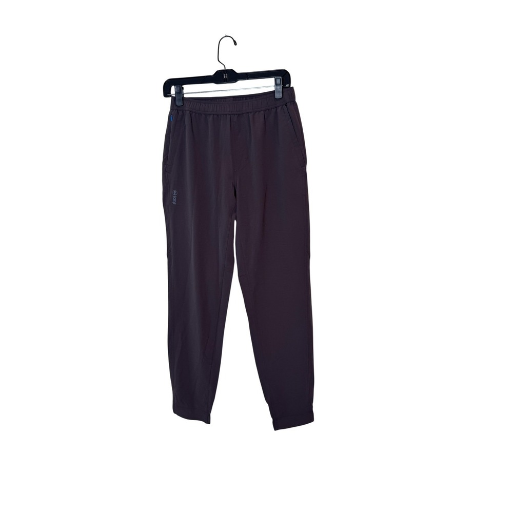 Janji Pants Mens Small Purple Transit Tech Jogger Elastic‎ Waist Zip Pockets
